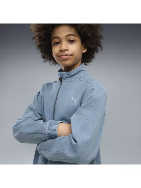 PUMA Młodzieżowa kurtka o luźnym kroju T7 Washed Twill Odzież niebieski