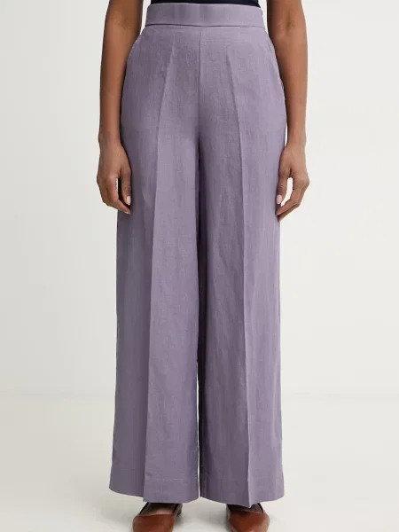 United Colors of Benetton pantaloni de femei din in roz