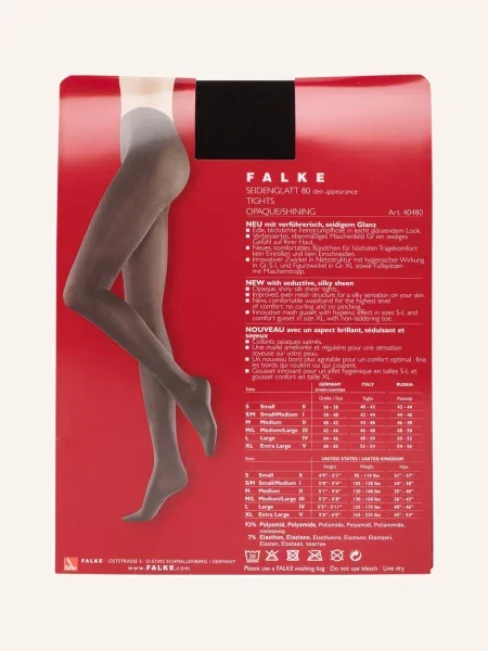 Falke Rajstopy Seidenglatt schwarz