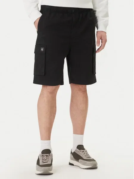 Calvin Klein Jeans Szövet rövidnadrág fekete