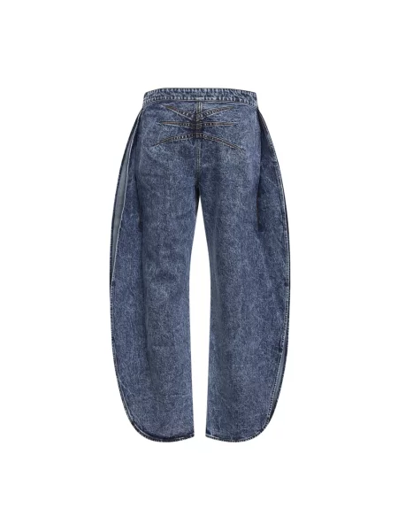 Spodnie Alaïa niebieskie