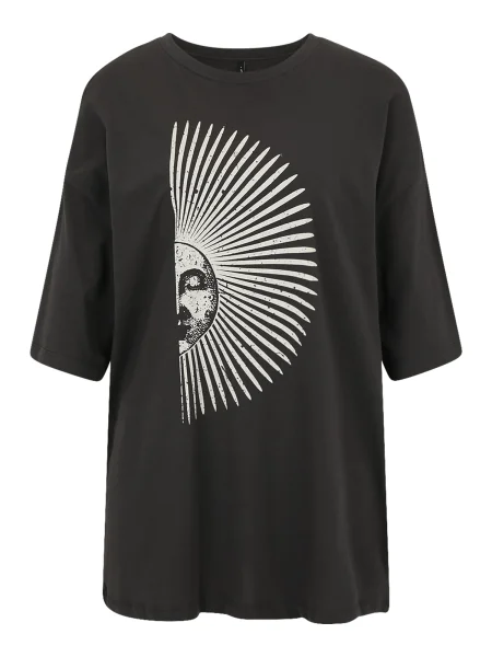 Only Tall Tričko ONLJOYFULL antracitová / světle šedá