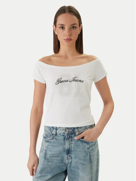 Guess Jeans Tricou alb