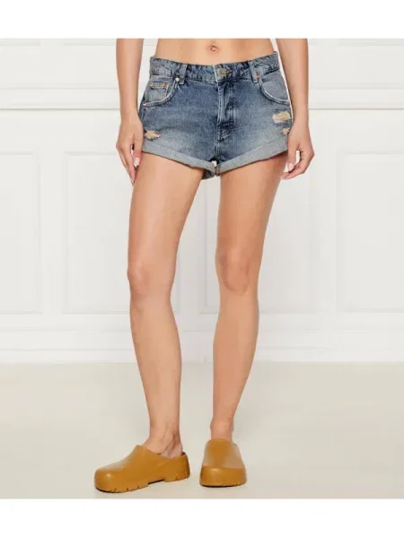 One Teaspoon De blugi pantaloni scurți COLORADO BANDITS | low waist albastru