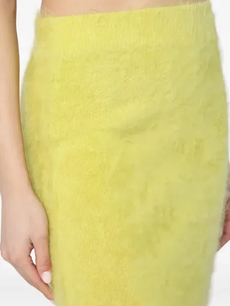 Fusta maxi Soft Goat din cașmir galben