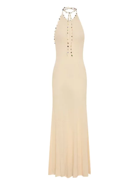 Rochie maxi Christopher Esber cu gât halter de costum