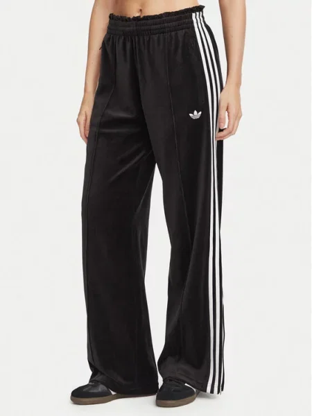 Adidas Spodnji del trenirke Velour črna