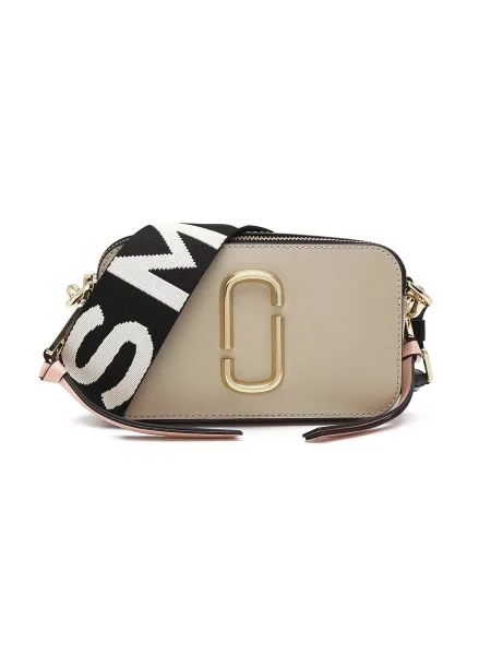 Marc Jacobs De piele geantă poștaș THE SNAPSHOT bej