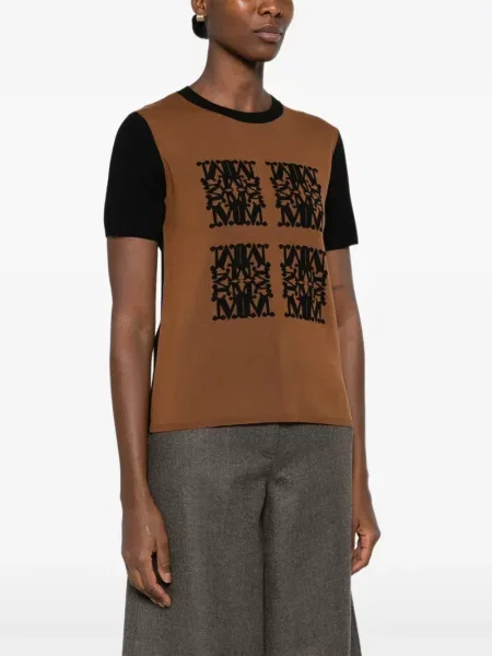 Μπλούζα Max Mara με κέντημα καφέ
