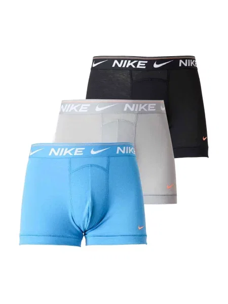 NIKE Underwear Boxerky azúrová čierna / biela sivá