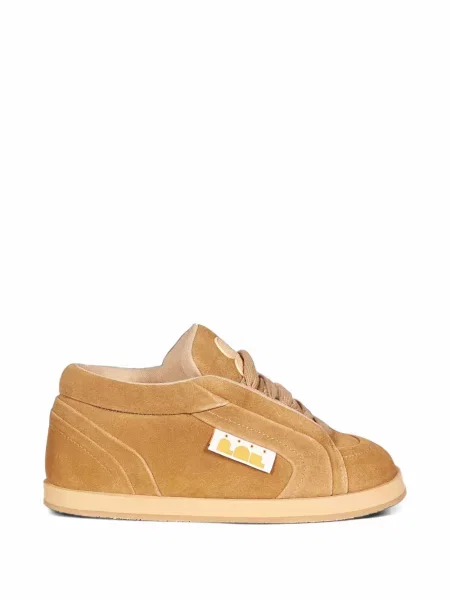 Sneakerși Pdf din piele de căprioară cu autograf maro