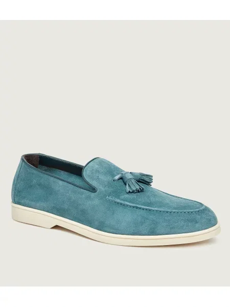 Doucal's Pantofi loafer | piele întoarsă albastru