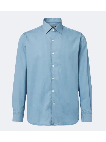 Cămașă de blugi Zegna albastru