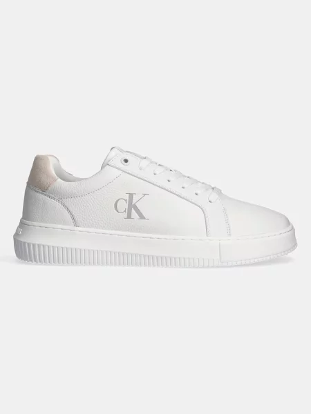 Trampki Calvin Klein Jeans skórzane chunky białe