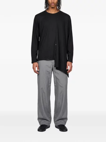 Lung tricou Yohji Yamamoto asimetric negru