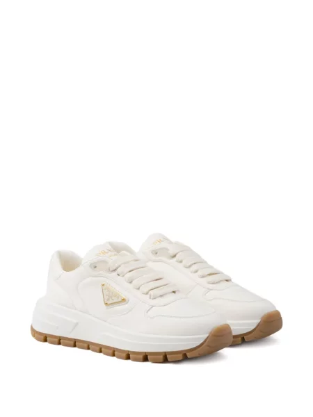 Sneakerși Prada din piele alb