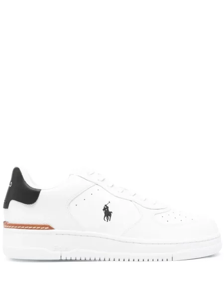Sneakerși Polo Ralph Lauren din piele alb