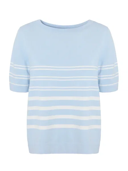 TATUUM Pulover Ezra albastru deschis alb