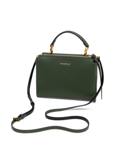 Geantă shopper Coccinelle din piele verde