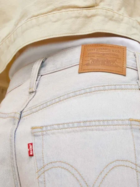 Ретро слаб дънки skinny fit Levi's® с разкъсвания синьо