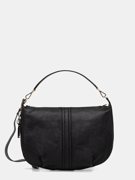 Usnjena torbica Geox AURELYI črna