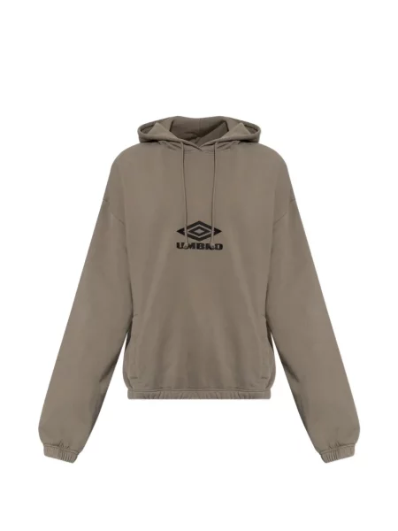 Hanorac cu glugă Umbro cu broderie cu cordon gri