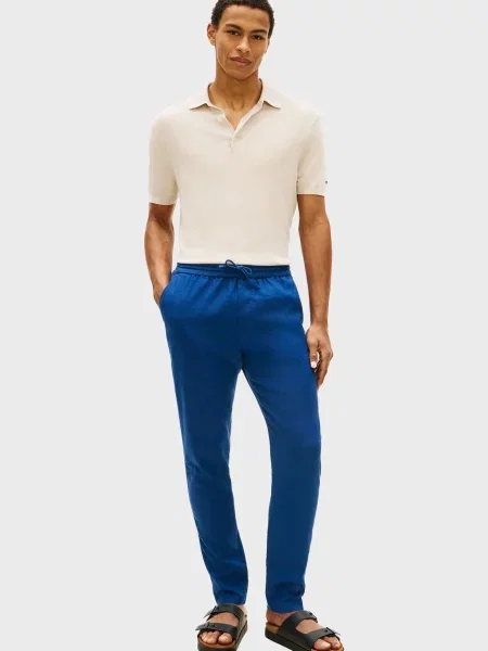 Льняные брюки Tommy Hilfiger синие
