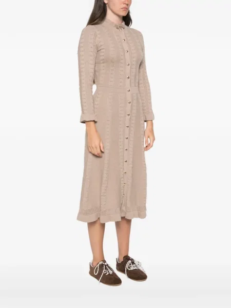 Rochie midi Maje tricotate cu volane