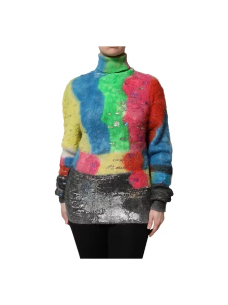 Moherowy sweter Dolce And Gabbana z kołnierzem