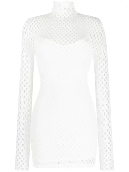 Rochie maxi Philipp Plein plasă lungă alb