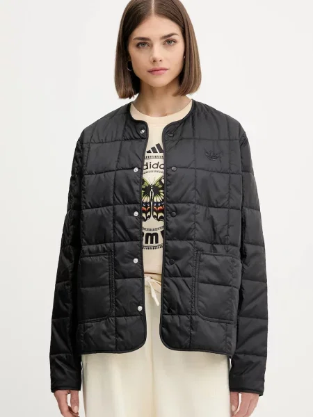 Adidas Originals kurtka Quilted Liner przejściowa oversize czarny