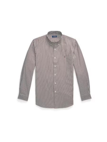 Koszula Polo Ralph Lauren w paski z paskiem brązowa