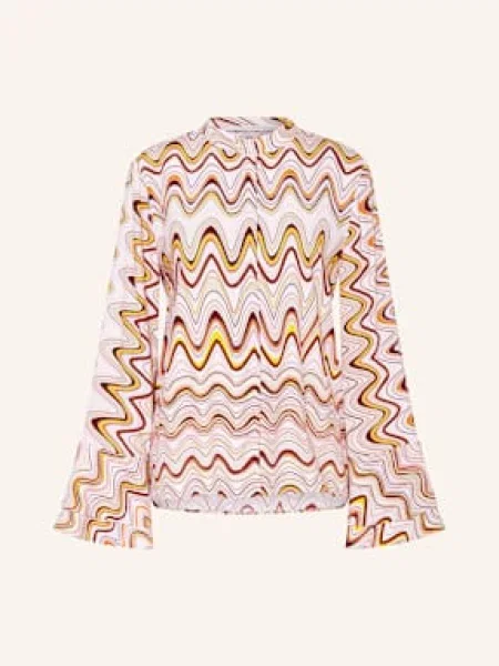 Jedwabna bluzka Herzen's Angelegenheit z nadrukiem różowa