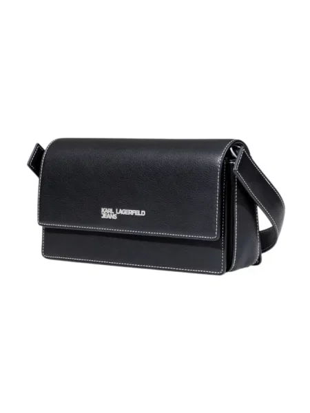 Torebka Karl Lagerfeld Jeans z autografem czarna