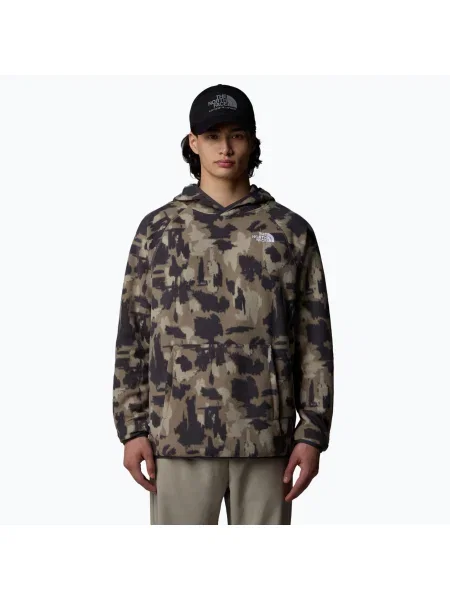 Мъжки суитшърт The North Face Mountain Athletics Fleece Print cavern grey painted mou сиво