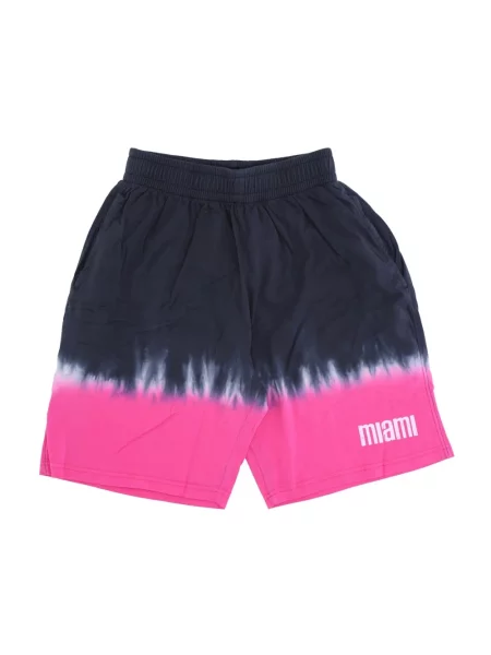 Tie dye spodenki sportowe Mitchell & Ness wiązane do koszykówki niebieskie