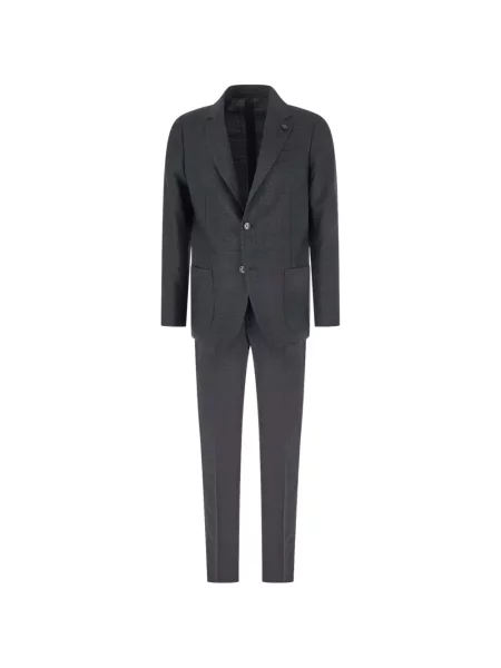 Costum Lardini în carouri gri