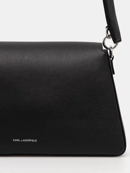 Kožená kabelka Karl Lagerfeld černá
