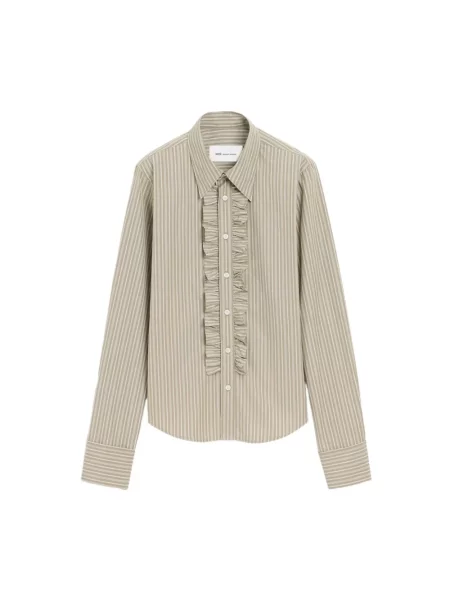 Koszula Ami Paris z falbankami szara