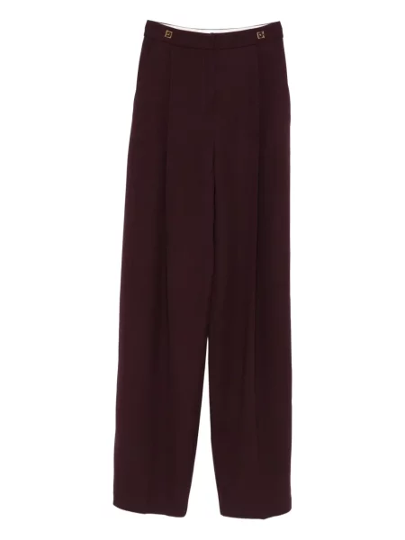 Pantaloni Elisabetta Franchi plisate roșu