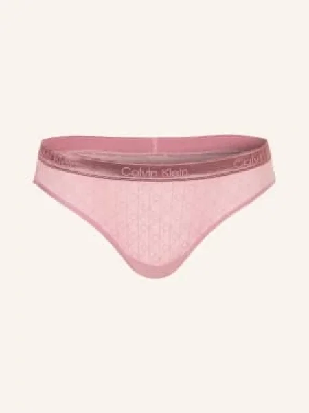 Calvin Klein Kalhotky Icon Lace Metallic starorůžová