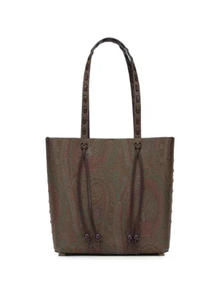 Geantă Etro cu imagine cu model paisley maro
