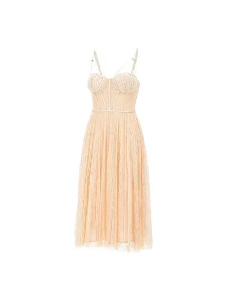 Sukienka midi Elisabetta Franchi różowa