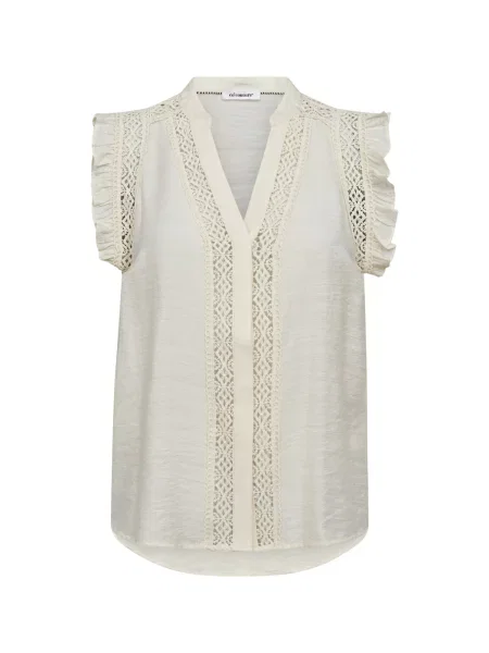 Co'couture Top Caryn murdar alb