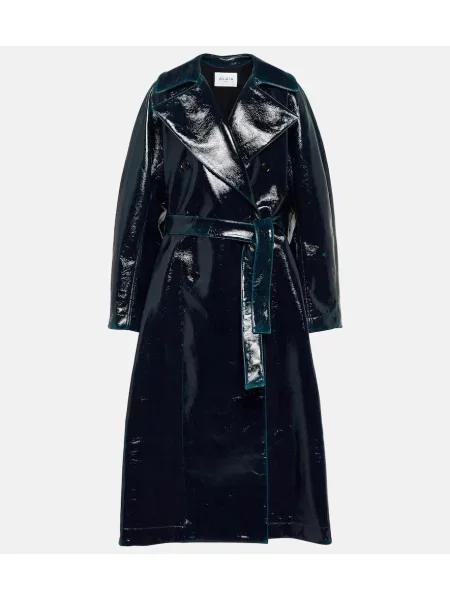 Vlněný trenčkot Alaã¯a modrý