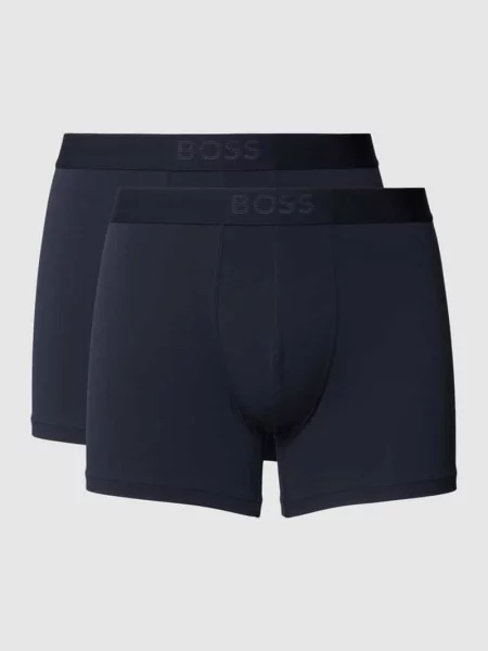 Obcisłe bokserki z z logo w zestawie 2 szt. model ‘UltraSoft’ Boss granatowe