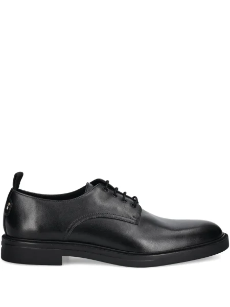 Pantofi Boss cu șireturi din piele negru