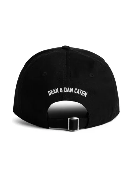 Czapka z daszkiem Dsquared2 z logo w miejskim stylu czarna