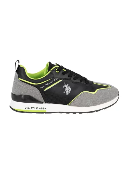 Sneakersy U.s Polo Assn. skórzane czarne