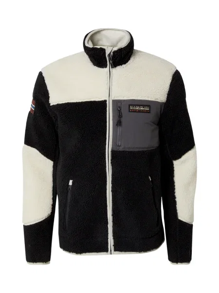 Geacă Napapijri din fleece negru